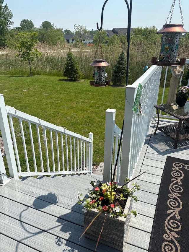 4842 N Marlo Way Unit 35, Appleton, WI 54913 - wooden deck with a lawn