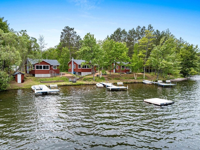 9347 Musky Bay Ln, Harshaw, WI 95429 - dock area featuring a water view