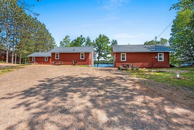 9347 Musky Bay Ln, Harshaw, WI 95429 - rear view of house with driveway