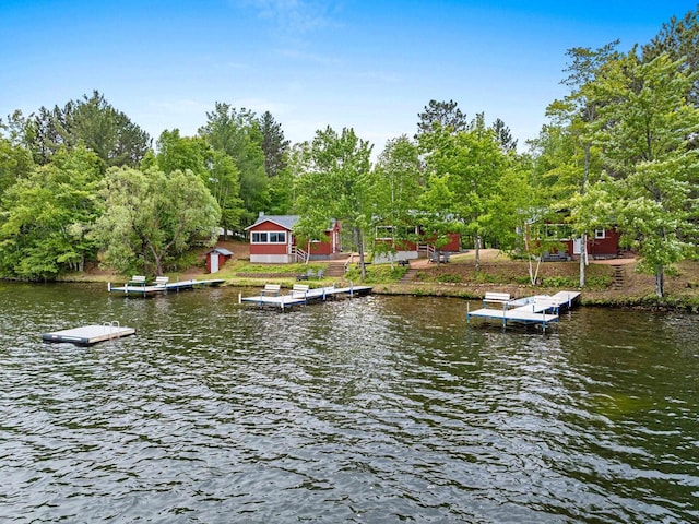9347 Musky Bay Ln, Harshaw, WI 95429 - dock area featuring a water view