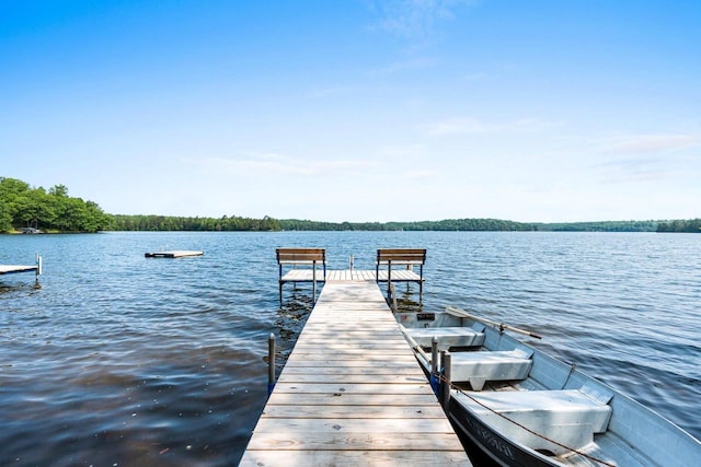 9347 Musky Bay Ln, Harshaw, WI 95429 - dock area featuring a water view