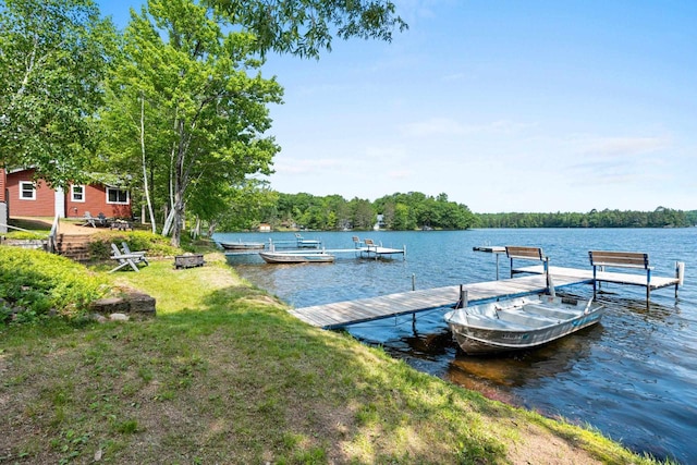 9347 Musky Bay Ln, Harshaw, WI 95429 - dock featuring a water view