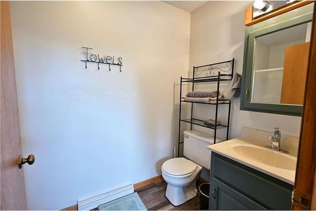 W5342 County Highway F, Trego, WI 54888 - bathroom with vanity and wood finished floors