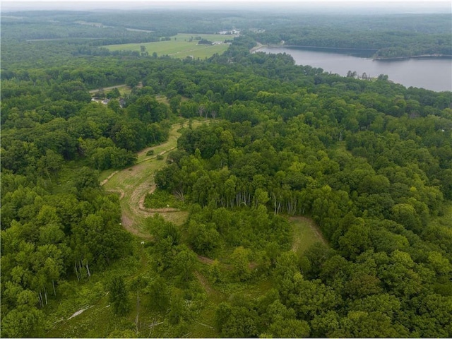 W5342 County Highway F, Trego, WI 54888 - aerial view of property's location featuring a large body of water and a forest