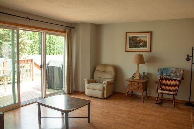 4303 E Milwaukee St Unit B, Janesville, WI 53546 - living area featuring wood finished floors and baseboards