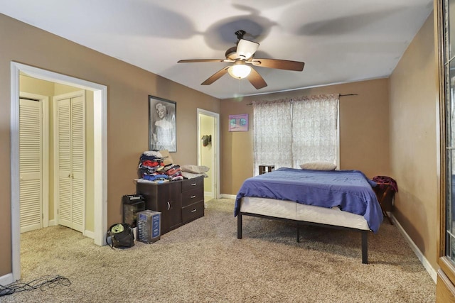 7732 15th Ave, Kenosha, WI 53143 - bedroom featuring carpet flooring and a ceiling fan
