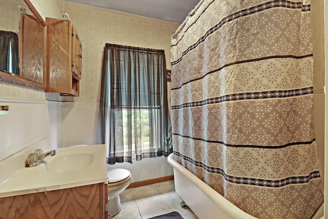 7732 15th Ave, Kenosha, WI 53143 - full bathroom with vanity, a bath, and a shower with curtain