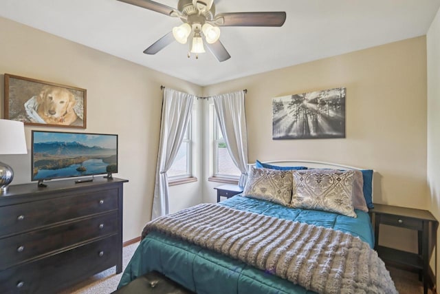 7042 Littlemore Dr, Madison, WI 53718 - bedroom with carpet and a ceiling fan