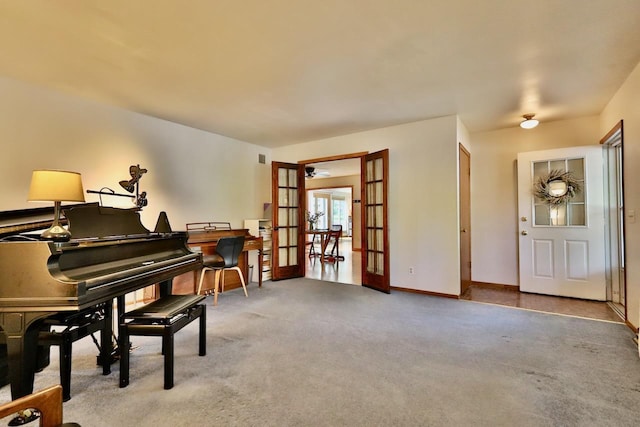 2413 Ravenswood Rd, Madison, WI 53711 - living area featuring french doors and carpet