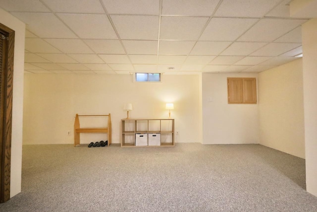 2413 Ravenswood Rd, Madison, WI 53711 - finished basement with carpet and a paneled ceiling