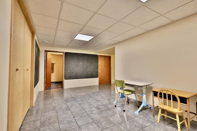 2413 Ravenswood Rd, Madison, WI 53711 - tiled home office with a drop ceiling