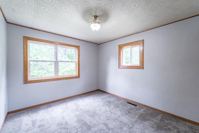 2941 Plover Rd, Wisconsin Rapids, WI 54494 - carpeted spare room with baseboards and crown molding