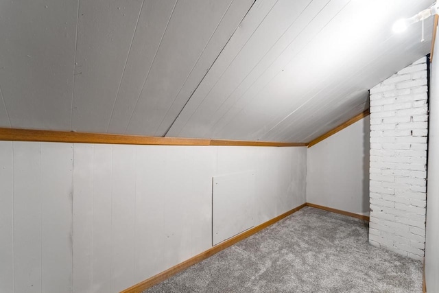 2941 Plover Rd, Wisconsin Rapids, WI 54494 - additional living space featuring carpet and vaulted ceiling