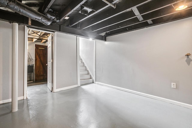 4636 N 19th St, Milwaukee, WI 53209 - finished basement featuring stairs and baseboards