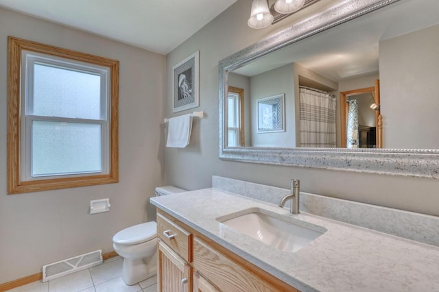 W227N2527 Meadowood Ln, Waukesha, WI 53186 - bathroom with tile patterned floors, vanity, and a shower with curtain