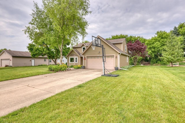 W227N2527 Meadowood Ln, Waukesha, WI 53186 - view of front of home featuring an attached garage, a front yard, and concrete driveway