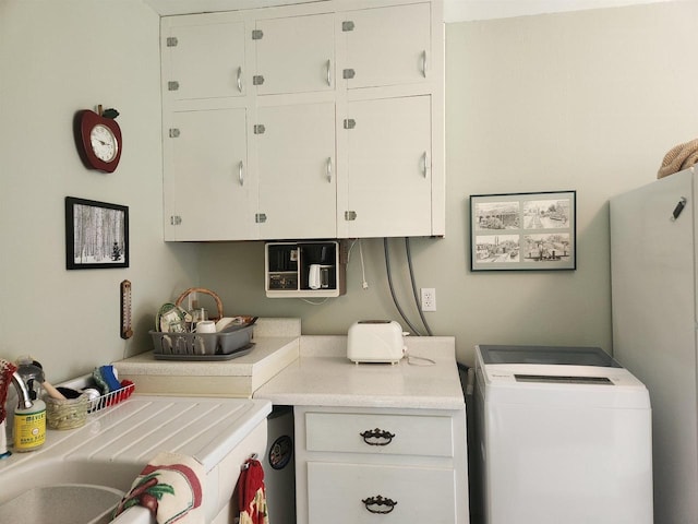 36805 N County Highway J, Bayfield, WI 54814 - laundry room with cabinet space and washer / clothes dryer