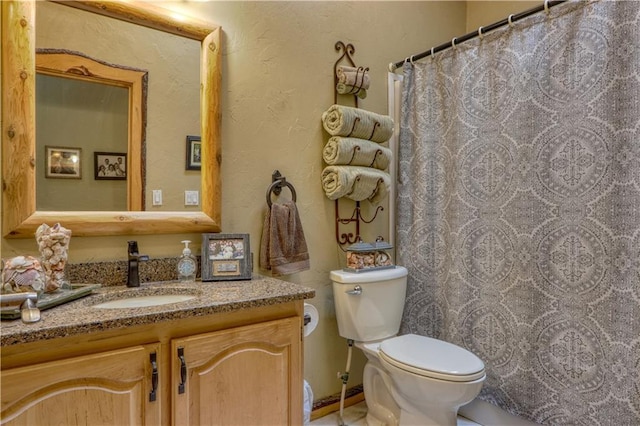 7766 Thunder Point Rd, Hayward, WI 54843 - bathroom with vanity and a shower with shower curtain