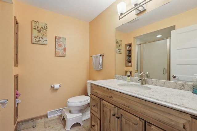 7170 S Countryside Dr, Franklin, WI 53132 - bathroom featuring vanity and a shower stall