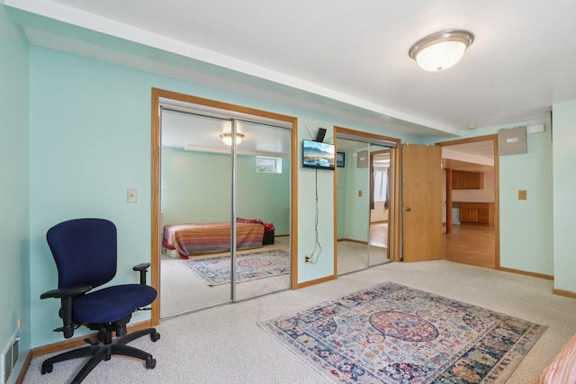 7170 S Countryside Dr, Franklin, WI 53132 - bedroom featuring carpet flooring and multiple closets