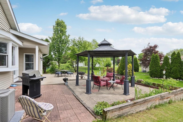 7170 S Countryside Dr, Franklin, WI 53132 - view of patio / terrace with a gazebo and a grill