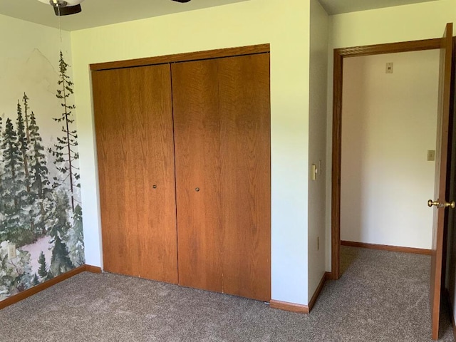 264 Minz Park Cir Unit 4, West Bend, WI 53095 - unfurnished bedroom with carpet floors and a closet