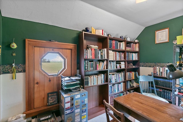 N2485 County Road Ii, Columbus, WI 53925 - home office featuring lofted ceiling
