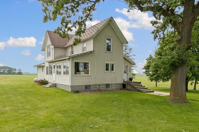N2485 County Road Ii, Columbus, WI 53925 - back of house with a yard
