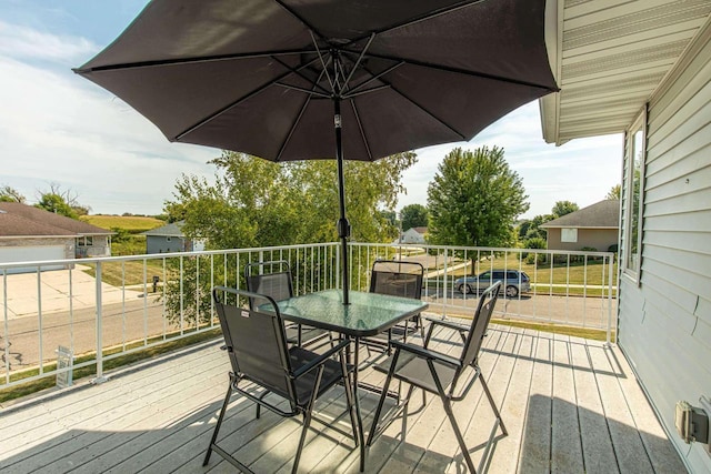 1227 N 3rd St, Monroe, WI 53566 - deck featuring outdoor dining area