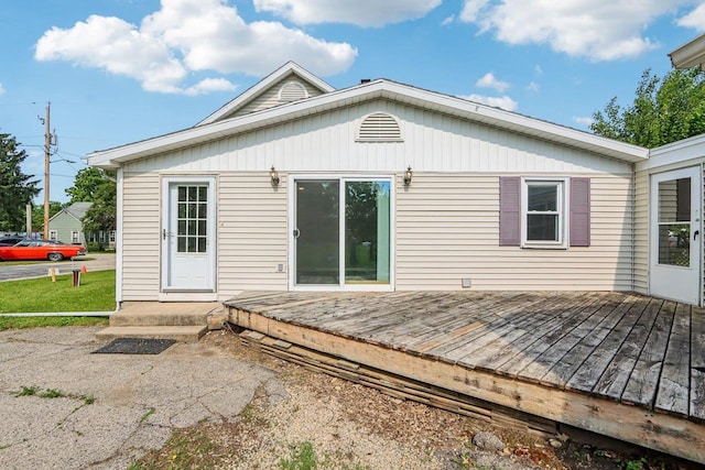 1383 Range Trl, Verona, WI 53593 - back of house featuring a wooden deck