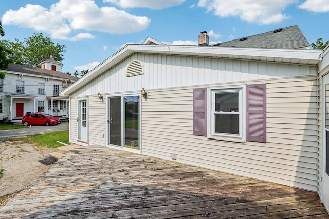 1383 Range Trl, Verona, WI 53593 - back of house with a deck and a chimney