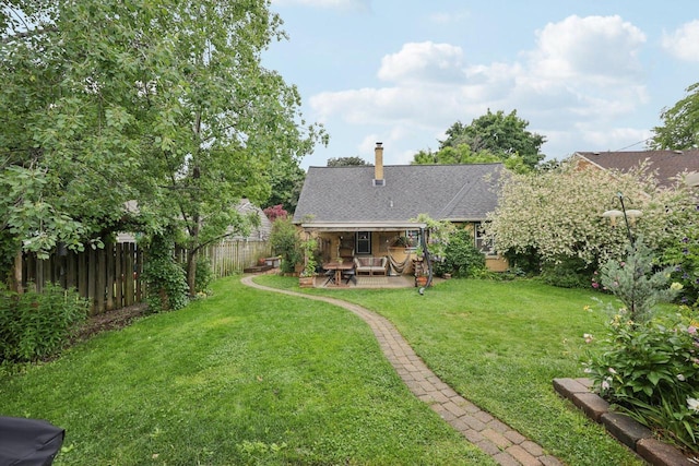 3154 N 82nd St, Milwaukee, WI 53222 - fenced backyard with a patio