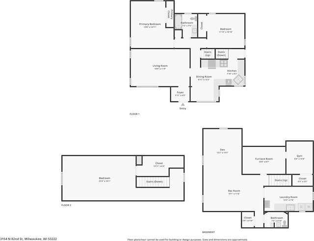 3154 N 82nd St, Milwaukee, WI 53222 - view of home floor plan