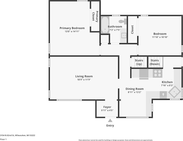 3154 N 82nd St, Milwaukee, WI 53222 - view of home floor plan