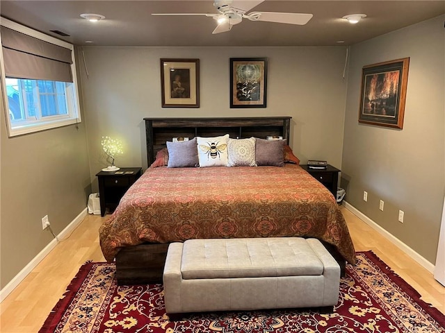3158 Leslie Ln, Eau Claire, WI 54703 - bedroom with wood finished floors and ceiling fan