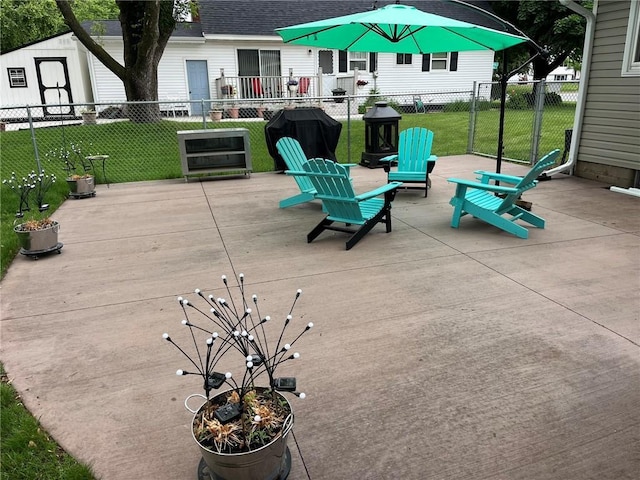 3158 Leslie Ln, Eau Claire, WI 54703 - view of patio featuring a grill