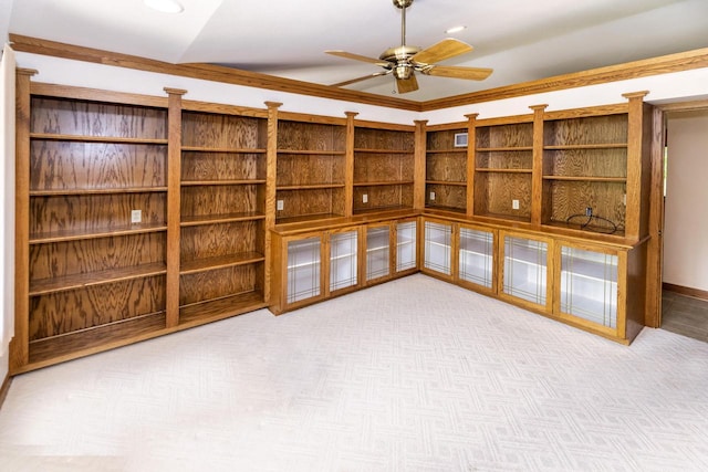 3381 S Highpointe Dr, New Berlin, WI 53151 - carpeted spare room with ceiling fan and crown molding