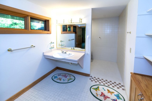 3381 S Highpointe Dr, New Berlin, WI 53151 - bathroom with a sink and baseboards