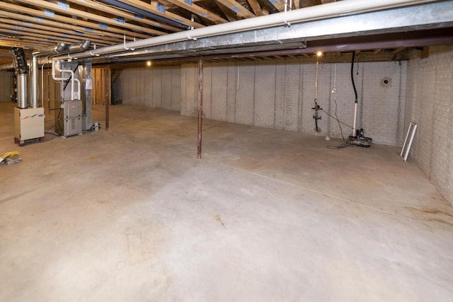 3381 S Highpointe Dr, New Berlin, WI 53151 - unfinished basement with heating unit