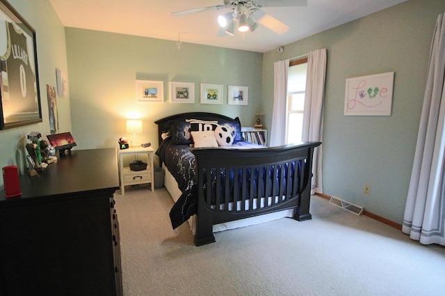 1000 Ridge Rd, Waukesha, WI 53186 - bedroom with carpet flooring and a ceiling fan