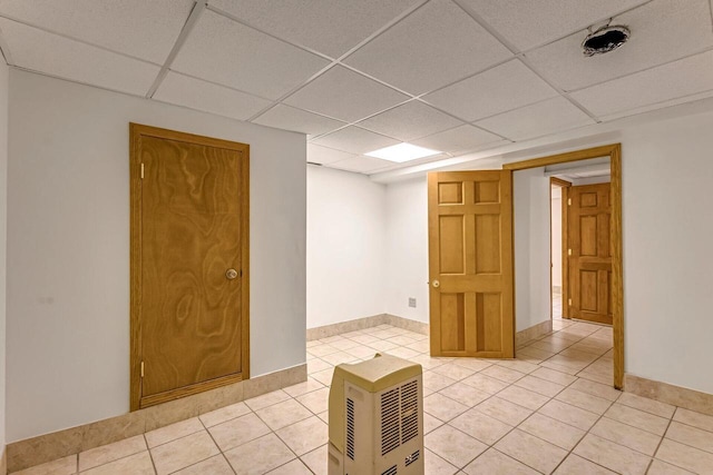 9335 W County Line Rd Unit 9325, Milwaukee, WI 53224 - spare room featuring light tile patterned flooring and a drop ceiling