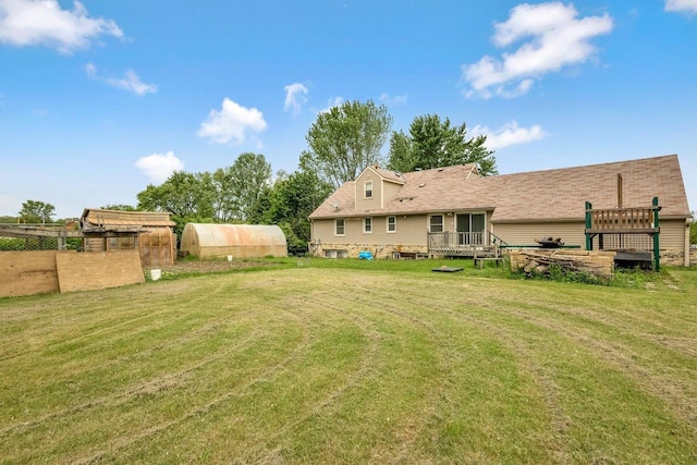 9335 W County Line Rd Unit 9325, Milwaukee, WI 53224 - view of grassy yard featuring a wooden deck