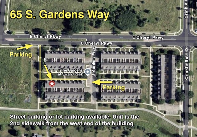 65 S Gardens Way, Fitchburg, WI 53711 - map / location featuring property parcel outlined