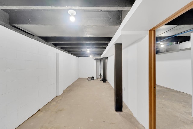 3124 N 29th St, Milwaukee, WI 53216 - finished basement with concrete block wall