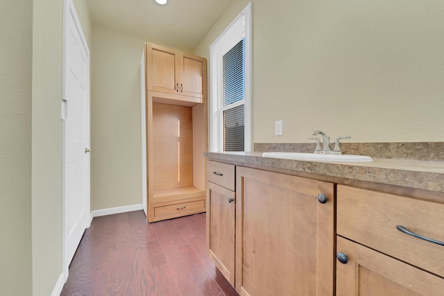 3124 N 29th St, Milwaukee, WI 53216 - interior space with a sink and dark wood-style floors