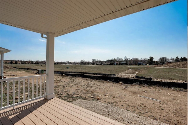 516 Hickory Hollow Rd Unit 0402, Waterford, WI 53185 - wooden deck with a view of countryside