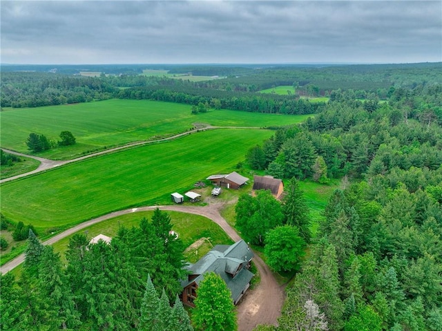 14097 W State Road 77, Hayward, WI 54843 - aerial view of property's location with rural landscape