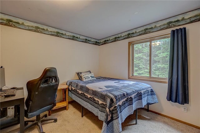 14097 W State Road 77, Hayward, WI 54843 - bedroom with carpet floors and an office area