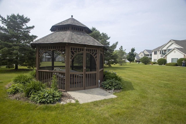 156 Pheasant Run Unit D-4, Johnson Creek, WI 53038 - view of green lawn with a gazebo