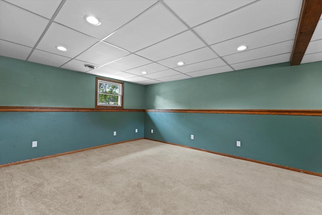 2332 Hughes Ln, Waukesha, WI 53188 - carpeted empty room featuring recessed lighting and a drop ceiling